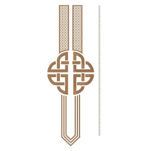 TEC108 Front Panel Monogram Embroidery Design File