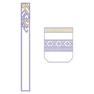 TEC81 Flap and Pocket Monogram Embroidery Design