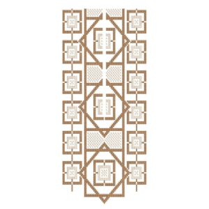 TEC92 Front Panel Monogram Embroidery Design