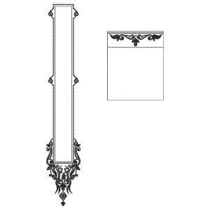 TEC95 Front Panel Monogram Embroidery Design
