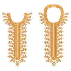 TEC116 Female Kaftan Front Panel Monogram Embroidery Design